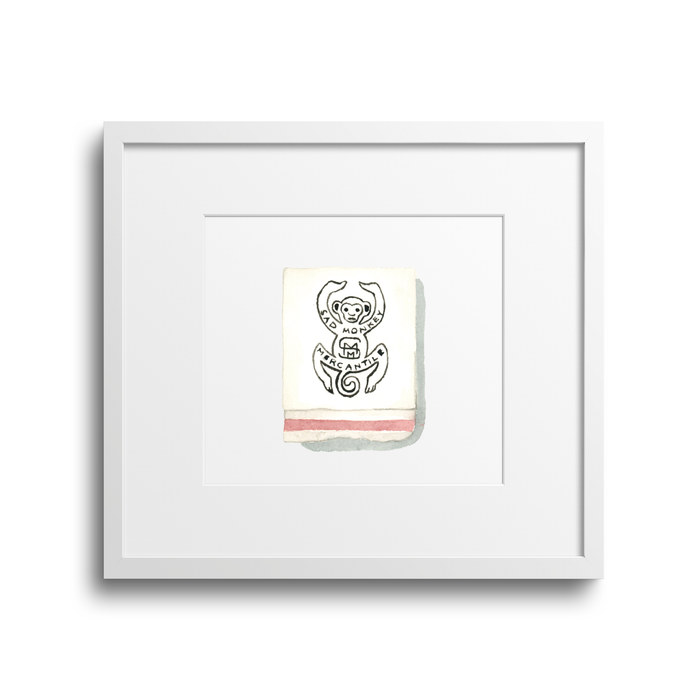 Sad Monkey Mercantile Match Art Print