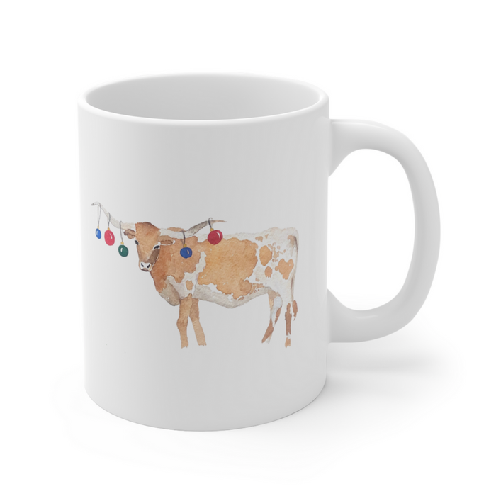 Christmas Steer Mug
