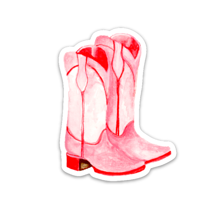 Pink Boots Sticker