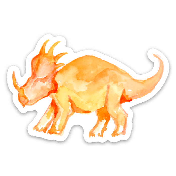 Orange Dino Sticker