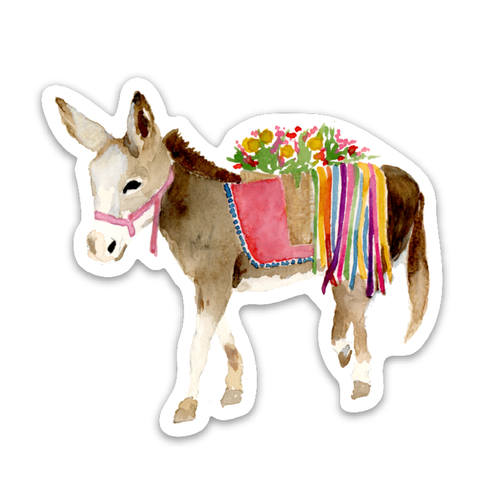 Festive Donkey Sticker