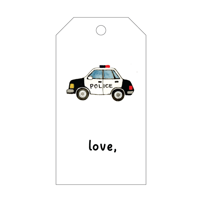 Police Car Gift Tags