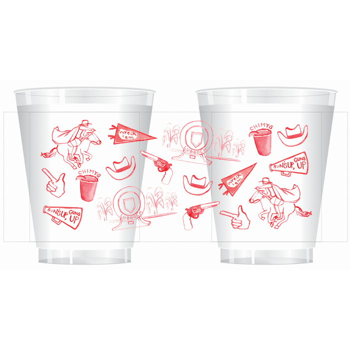 Texas Tech Shatterproof Cups - Set of 8
