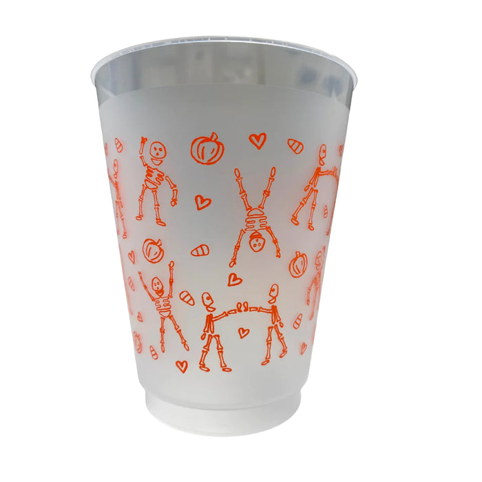 Orange Halloween Cups - Set of 10