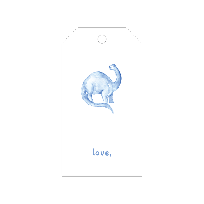 Blue Dino Gift Tag