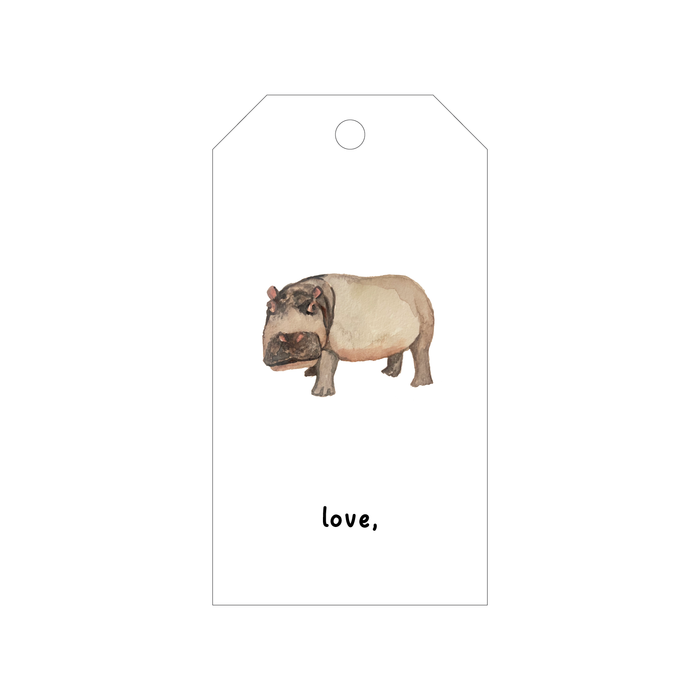 Hippo Gift Tag