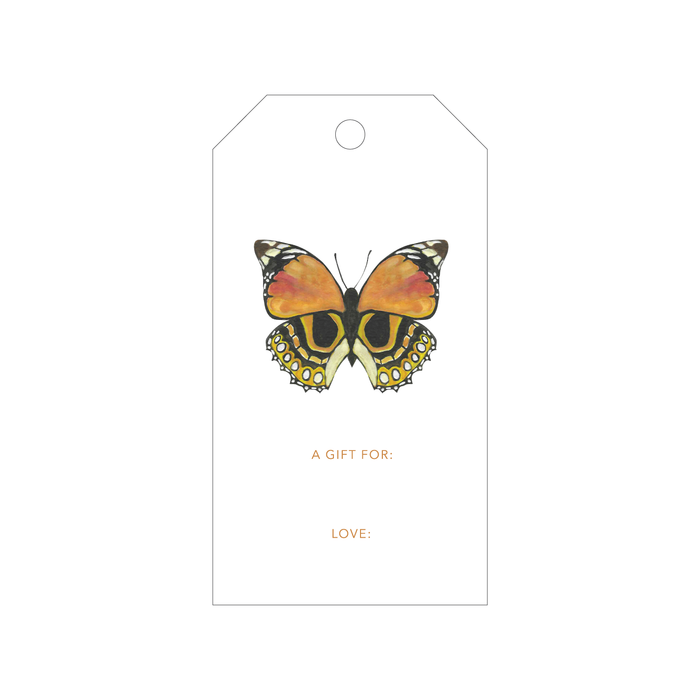 Orange Butterfly Gift Tags