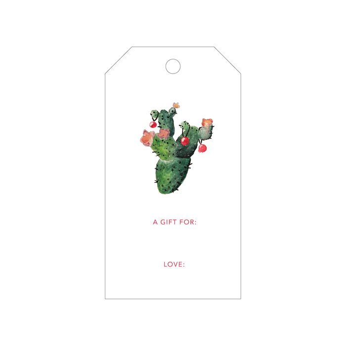 Holiday Cactus Gift Tags