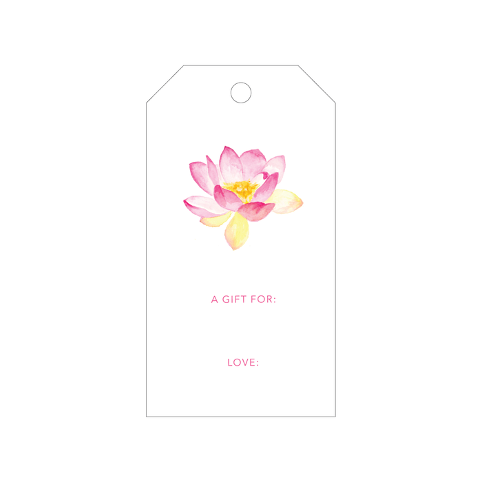 Lotus Flower Gift Tags